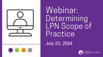 Webinar: Determining LPN Scope of Practice (July 23)