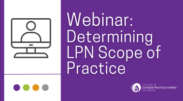 Webinar: Determining LPN Scope of Practice (October 10 & 22)